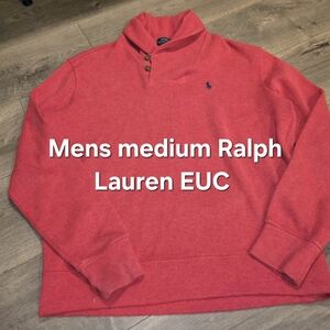 Ralph Lauren Lightweight Red Shirt Jacket with Navy Polo Pony